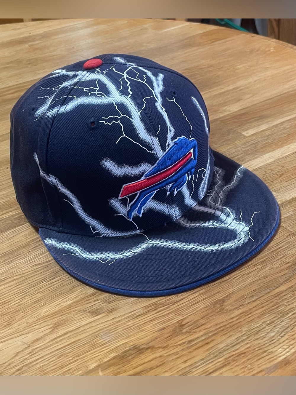 New Era Buffalo Bills Lightning Bolt 59FIFTY Fitted Hat Size 7 5/8
